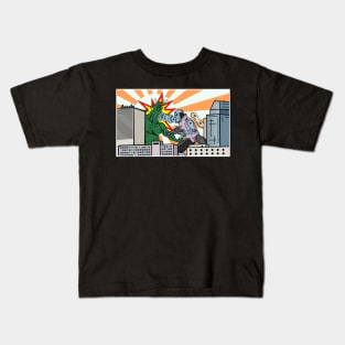 Wind Up Kaiju Fight Kids T-Shirt